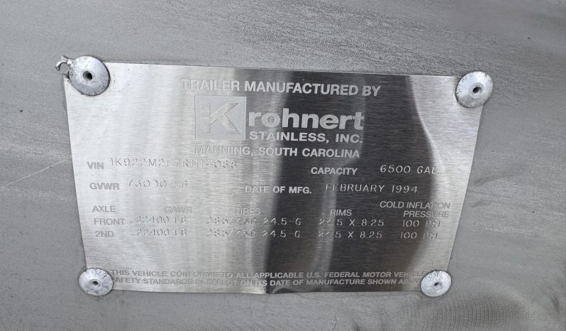 1994 KROHNERT Non Code Tank Trailers full